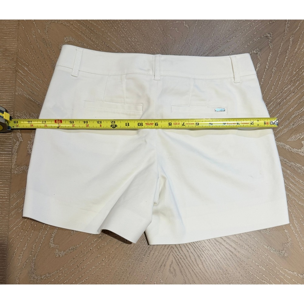 White House Black Market White Stretch Cotton Blend Shorts Size 0 - Picture 13 of 16